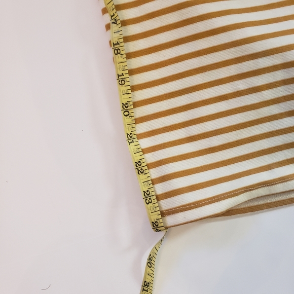 Mustard pinstripes dress. - Picture 3 of 7